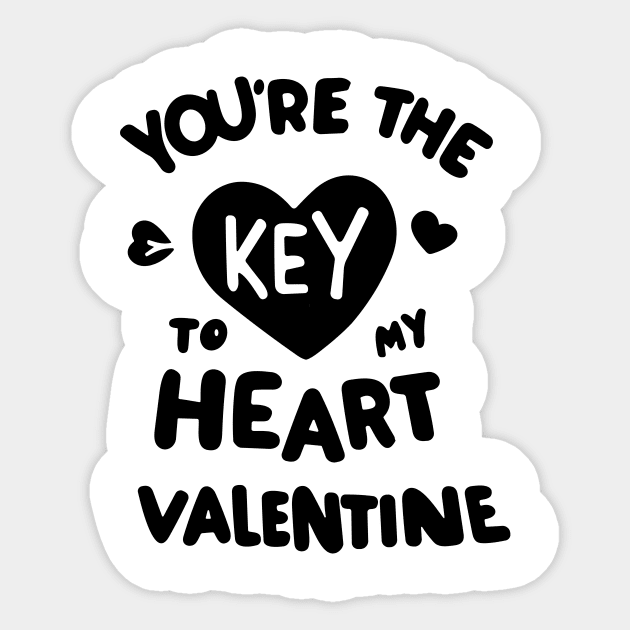 You're the Key to my Heart Valentine Sticker by Francois Ringuette